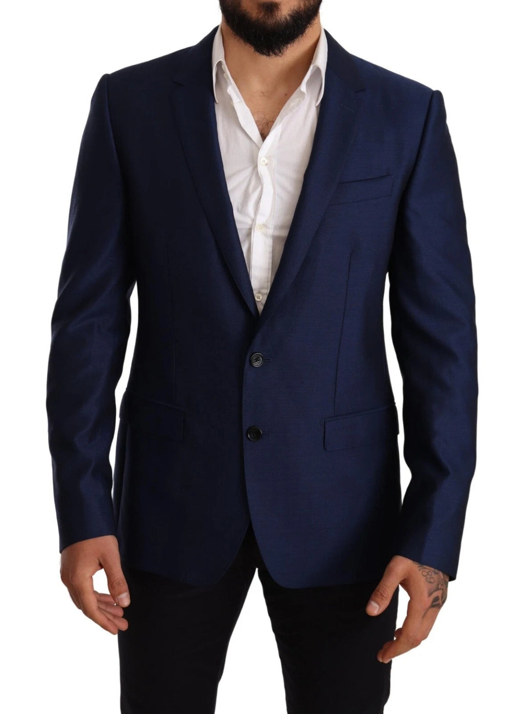 Dolce & Gabbana Blauer MARTINI Wollmantel Slim Fit Blazer
