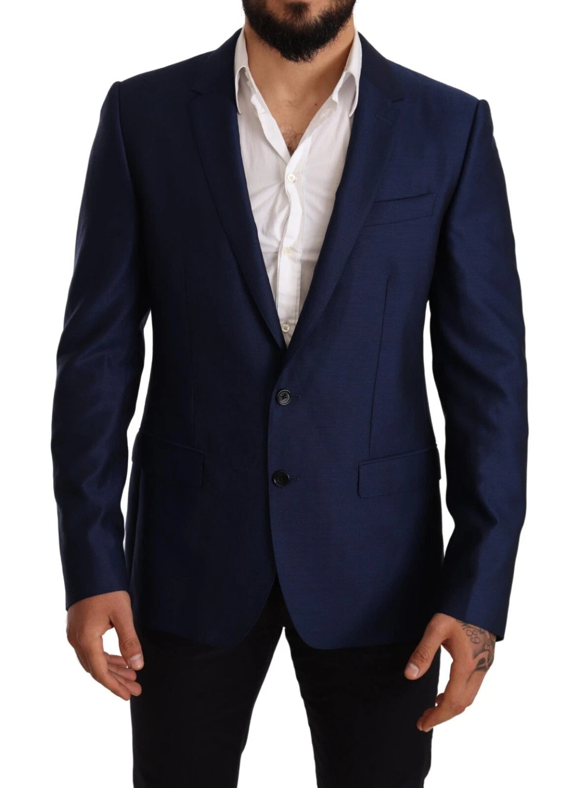 Dolce & Gabbana Blauer MARTINI Wollmantel Slim Fit Blazer