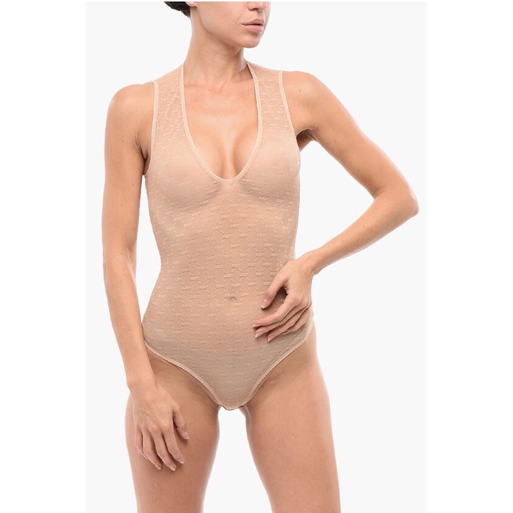 Dsquared² Monogramm-Spitzen-Bodysuit