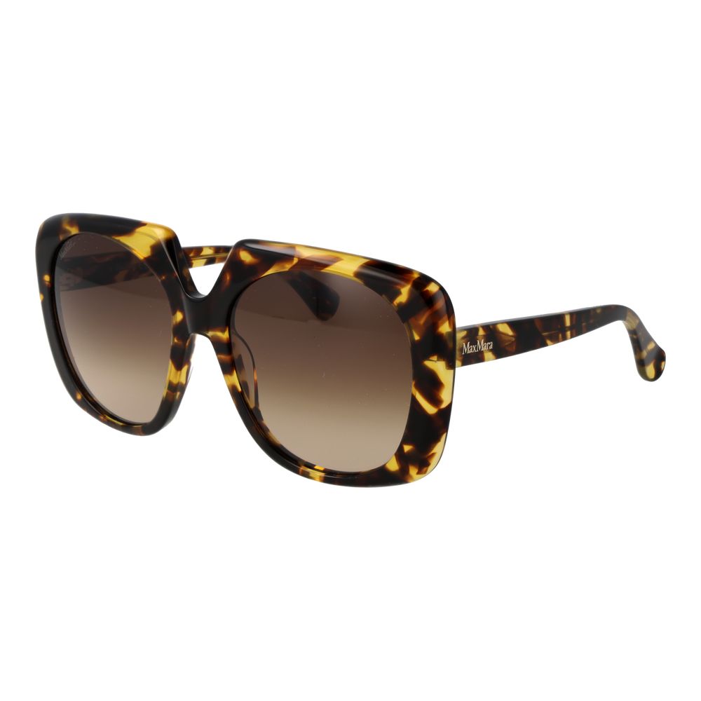 Max Mara Braune Kunststoff-Sonnenbrille