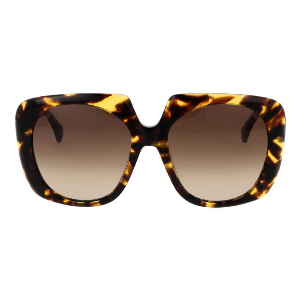 Max Mara Braune Kunststoff-Sonnenbrille