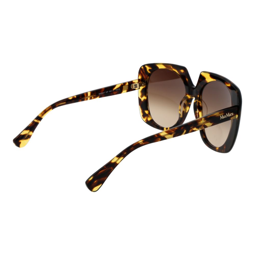 Max Mara Braune Kunststoff-Sonnenbrille