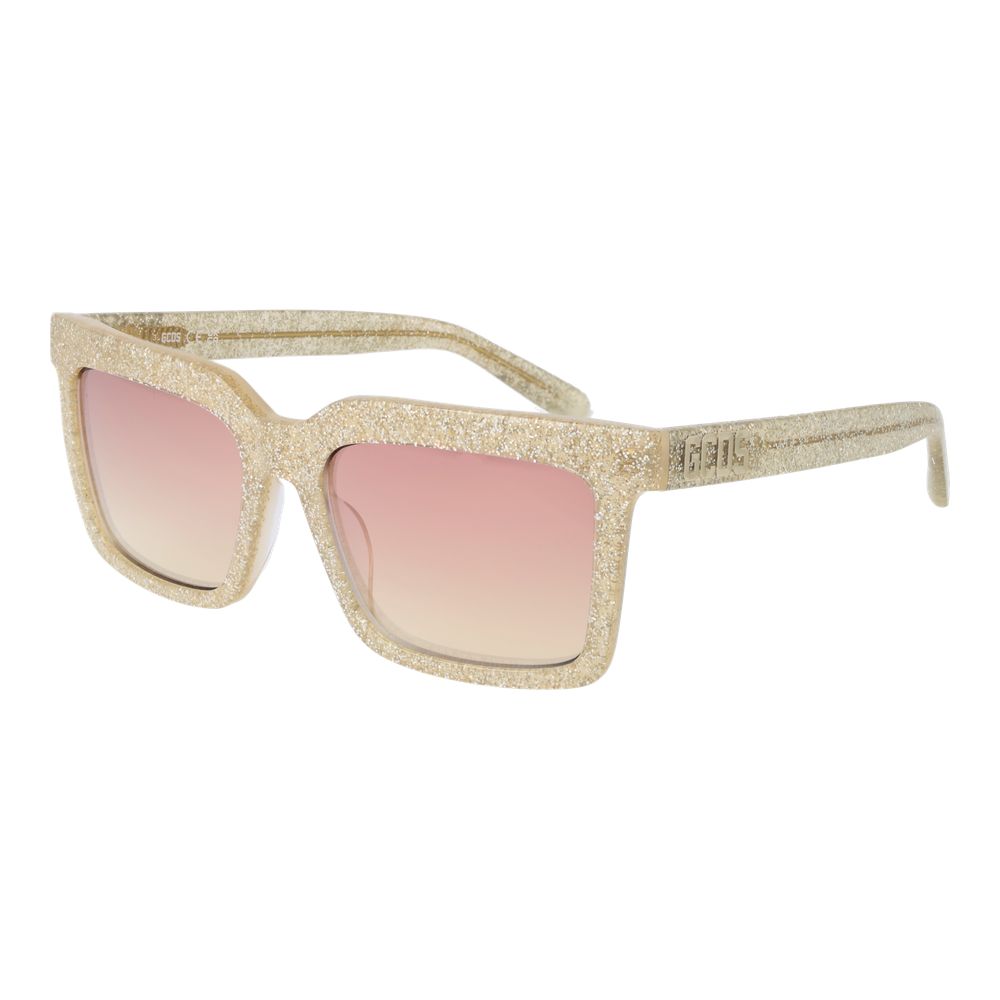 GCDS Goldene Sonnenbrille aus Acetat