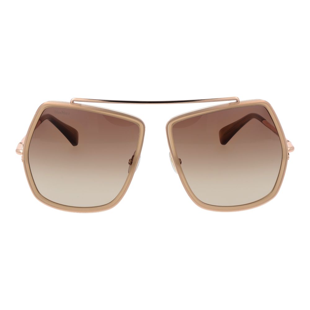 Max Mara Beige Metall-Sonnenbrille