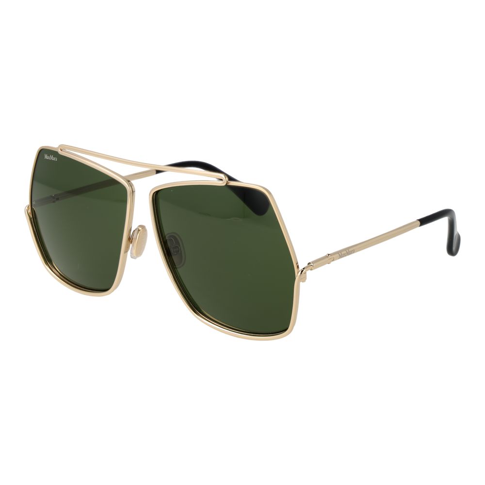 Max Mara Goldene Sonnenbrille mit Metallrahmen