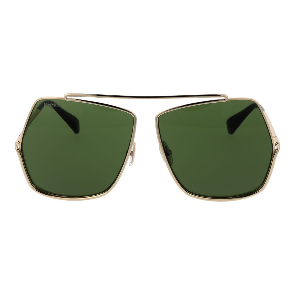 Max Mara Goldene Sonnenbrille mit Metallrahmen
