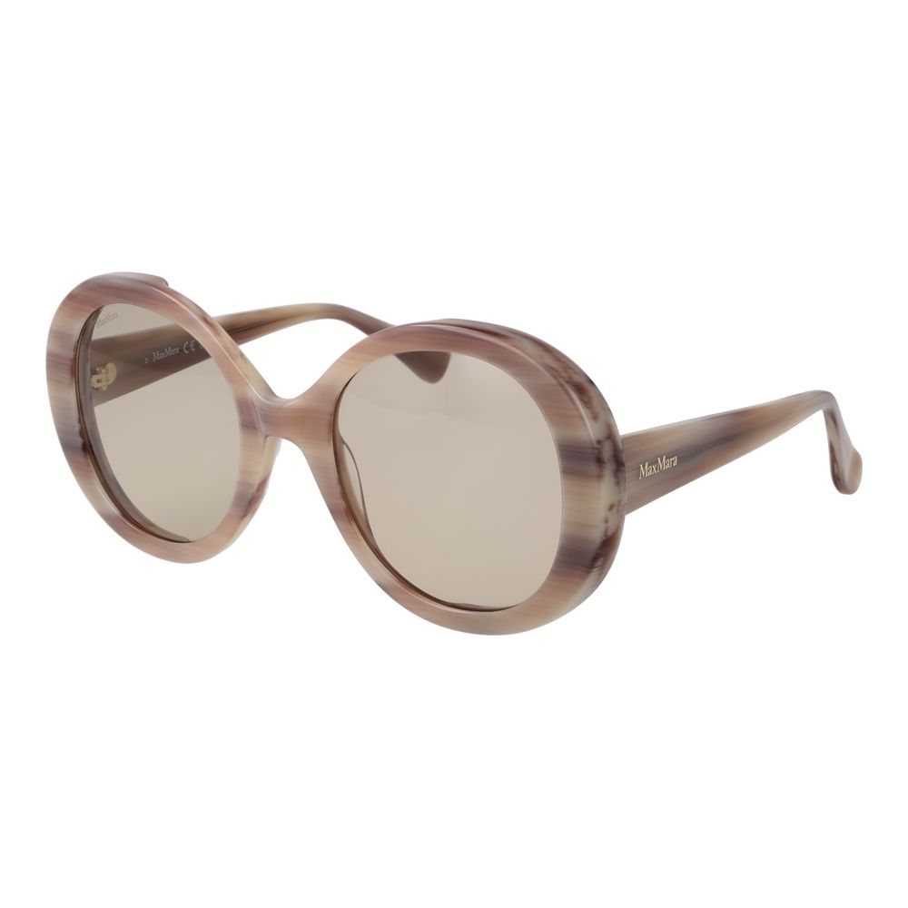 Max Mara Cremefarbene Sonnenbrille aus Acetat
