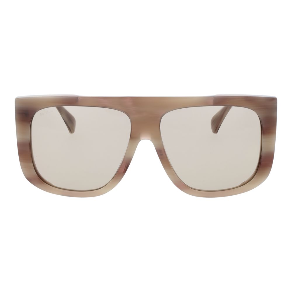 Max Mara Cremefarbene Sonnenbrille aus Acetat