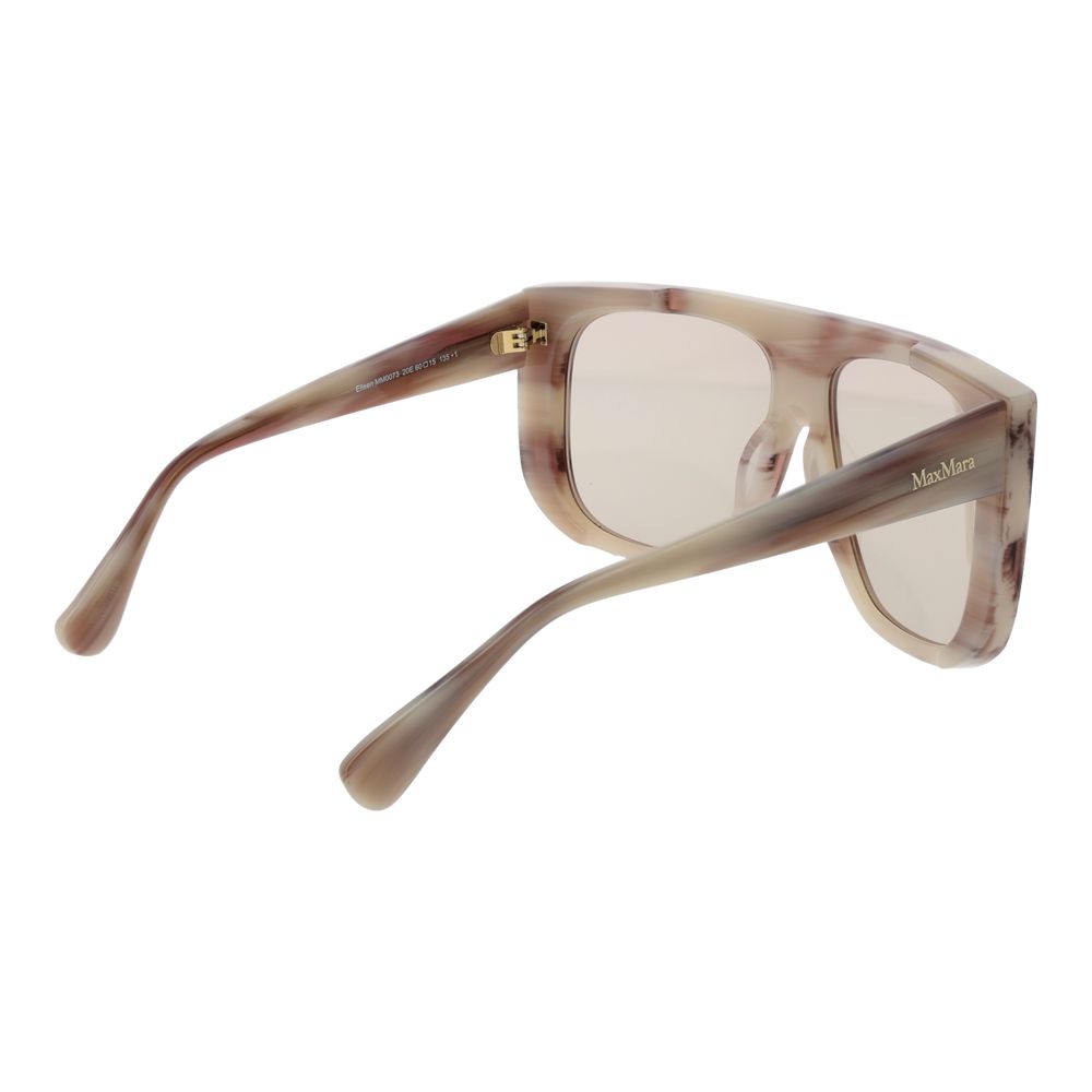 Max Mara Cremefarbene Sonnenbrille aus Acetat