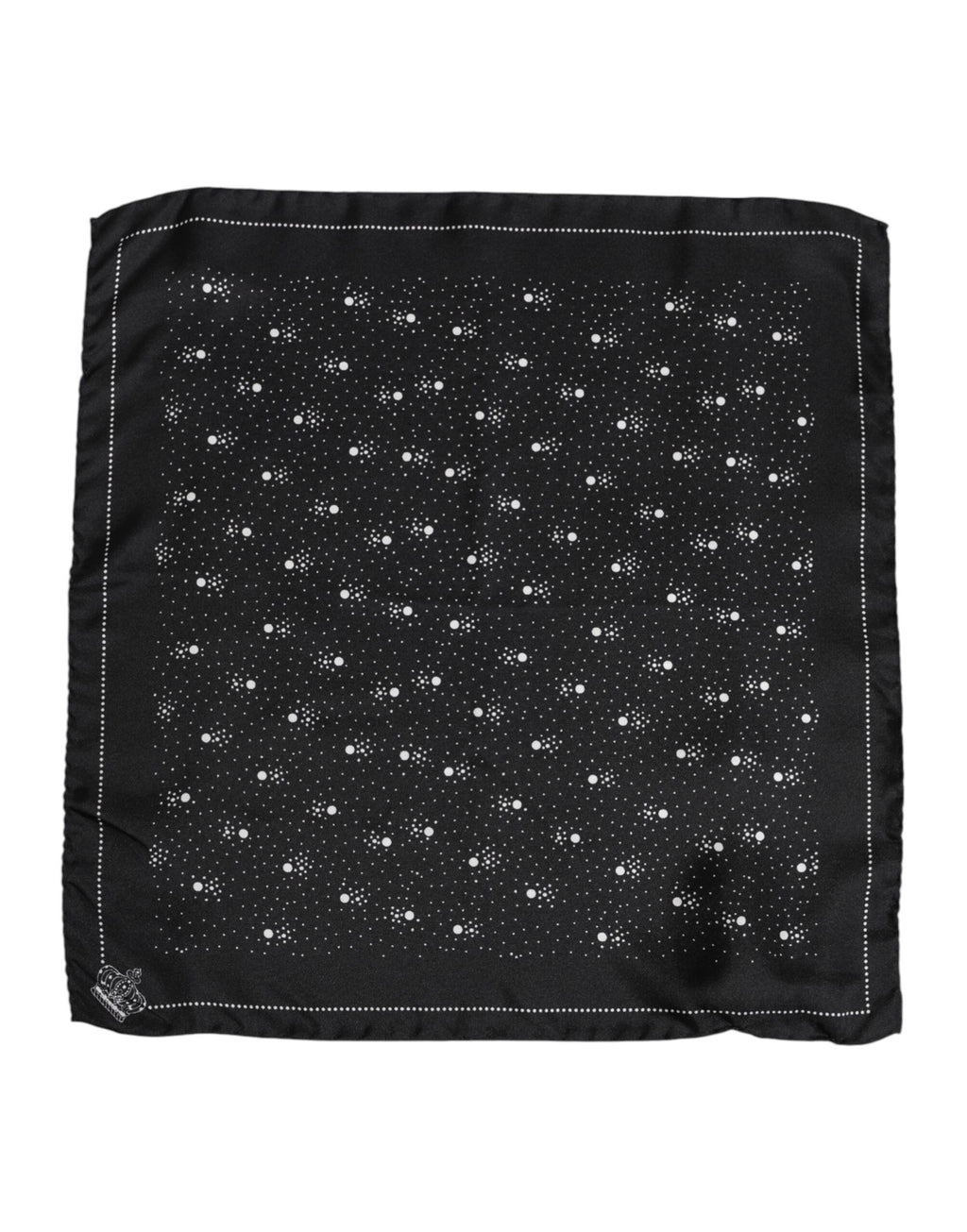 Dolce & Gabbana Schwarz Weiß Gedruckt Quadratisch Männer Foulard Schal