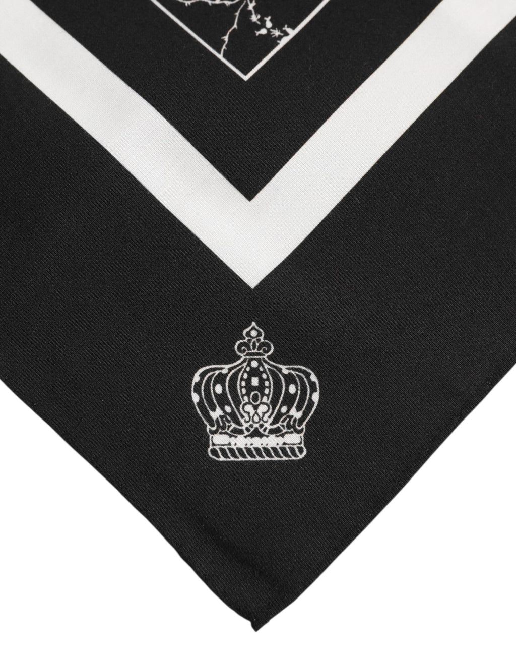 Dolce & Gabbana Schwarzer weißer bedruckter Foulardschal