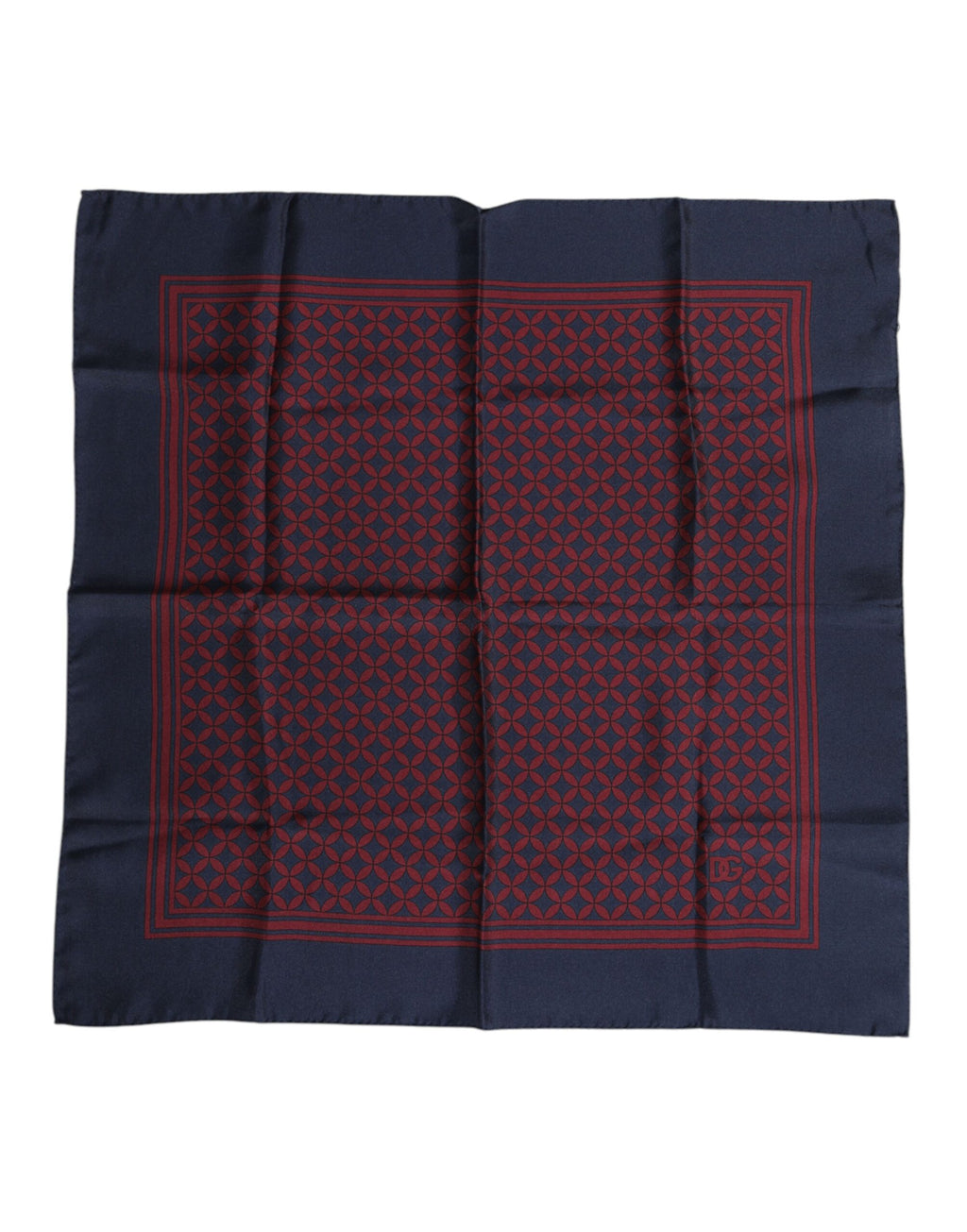Dolce & Gabbana Rot Blau Bedruckte Seide Quadrat Männer Foulard Schal