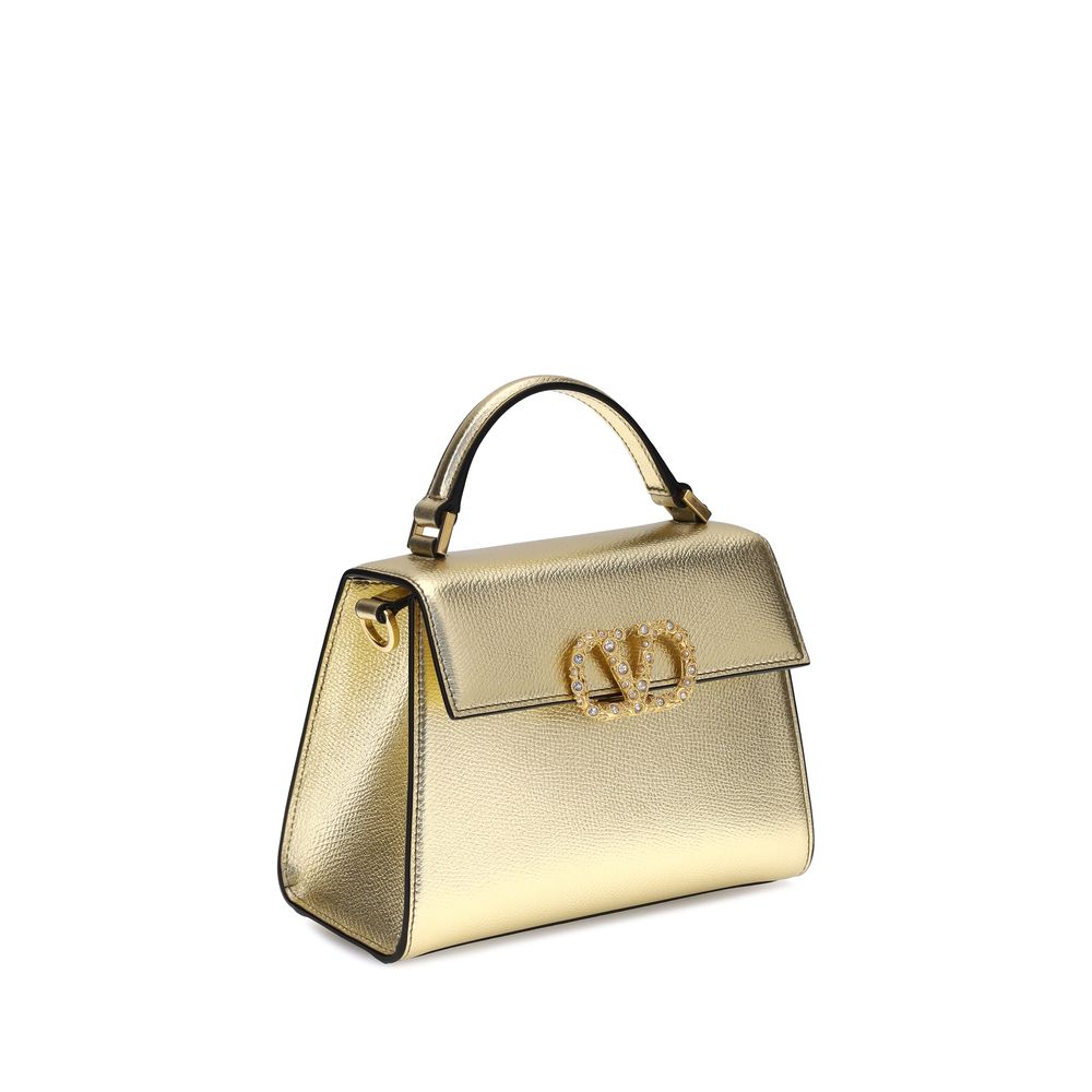 Valentino Garavani Metallische granatfarbene Mini-Handtasche