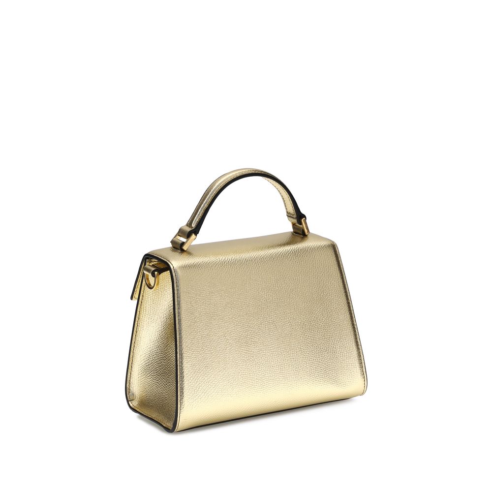 Valentino Garavani Metallische granatfarbene Mini-Handtasche