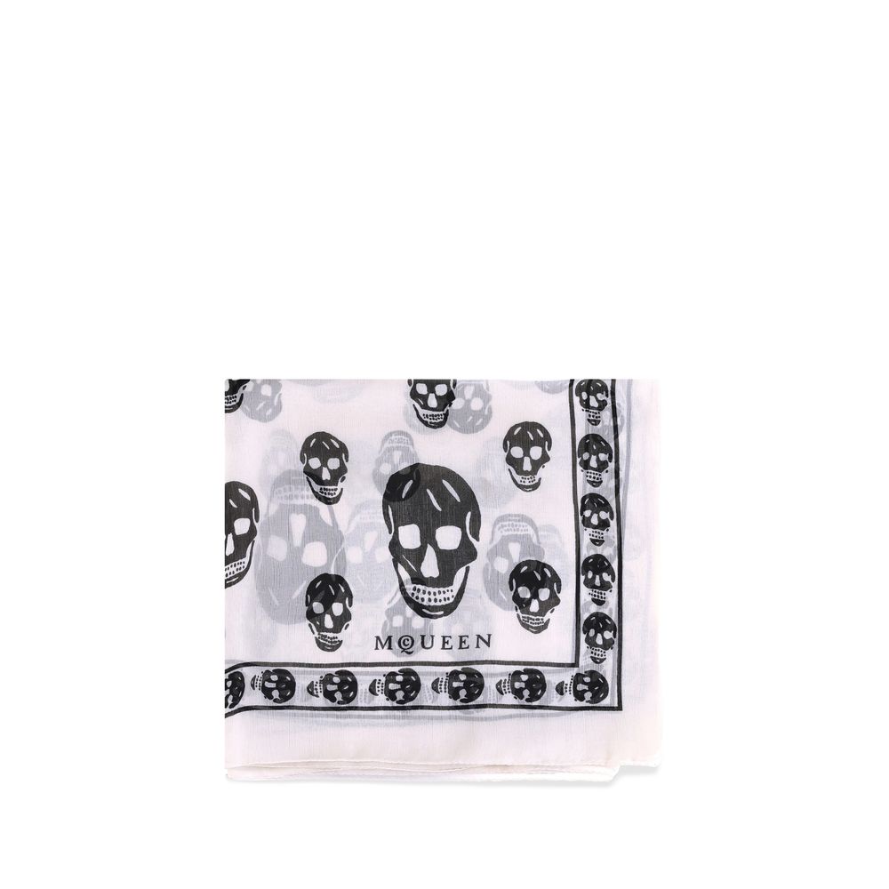 Alexander McQueen Seiden-Totenkopf-Schal