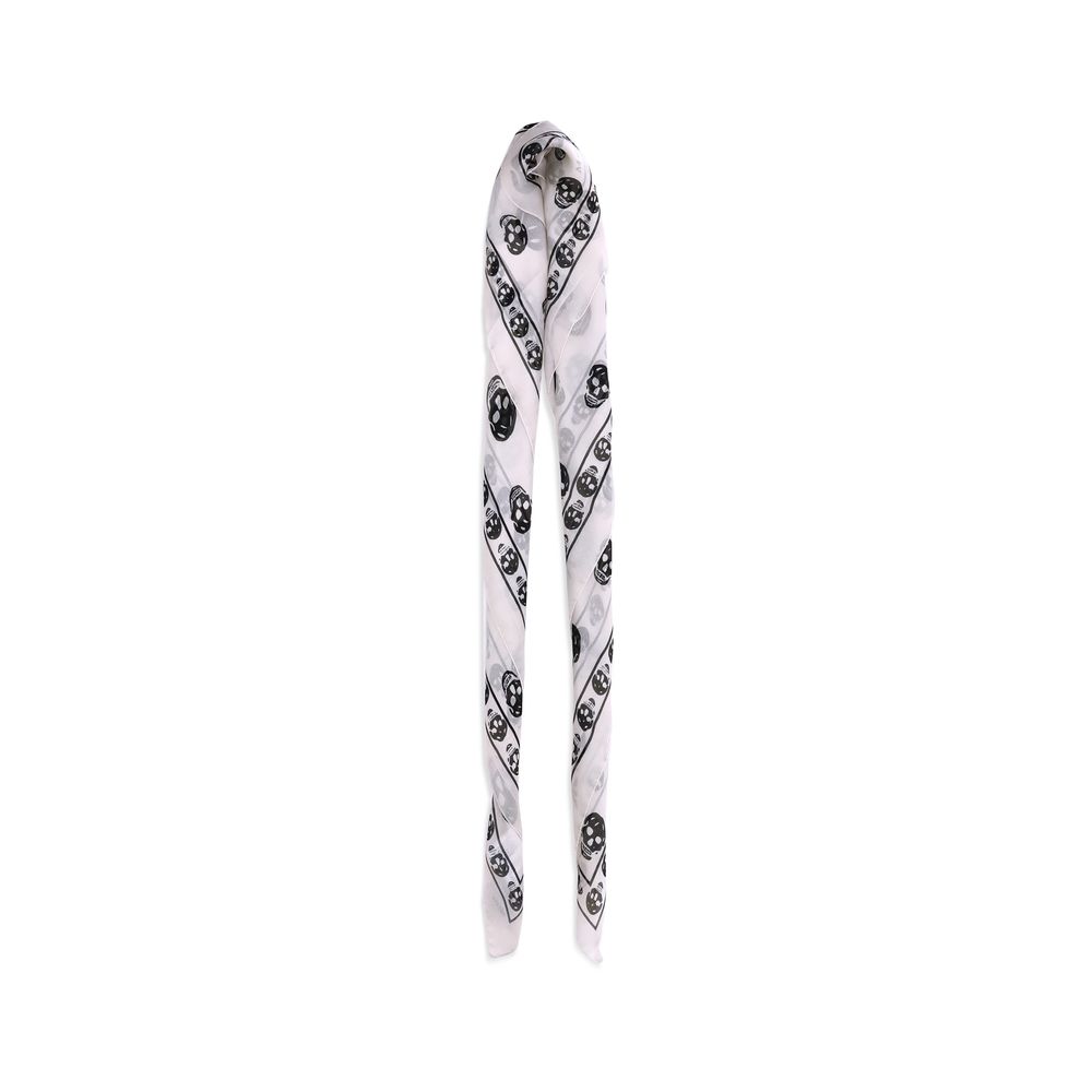 Alexander McQueen Seiden-Totenkopf-Schal