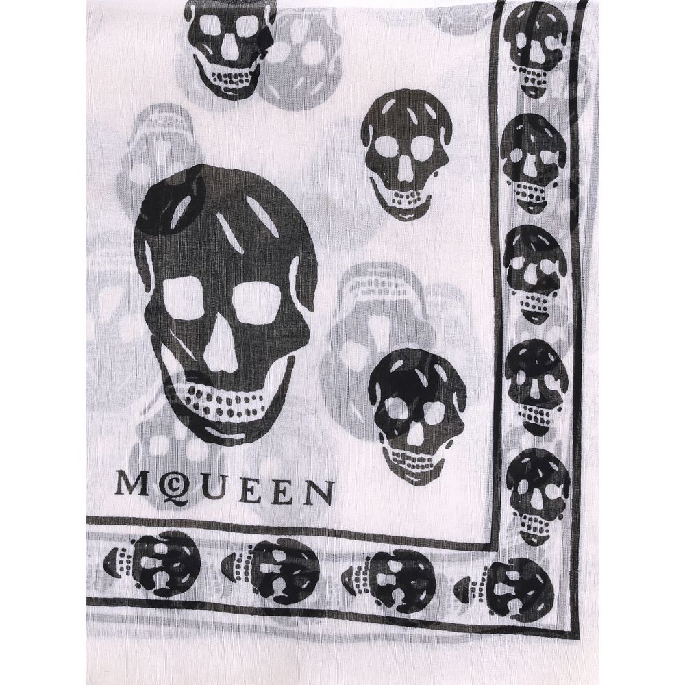 Alexander McQueen Seiden-Totenkopf-Schal