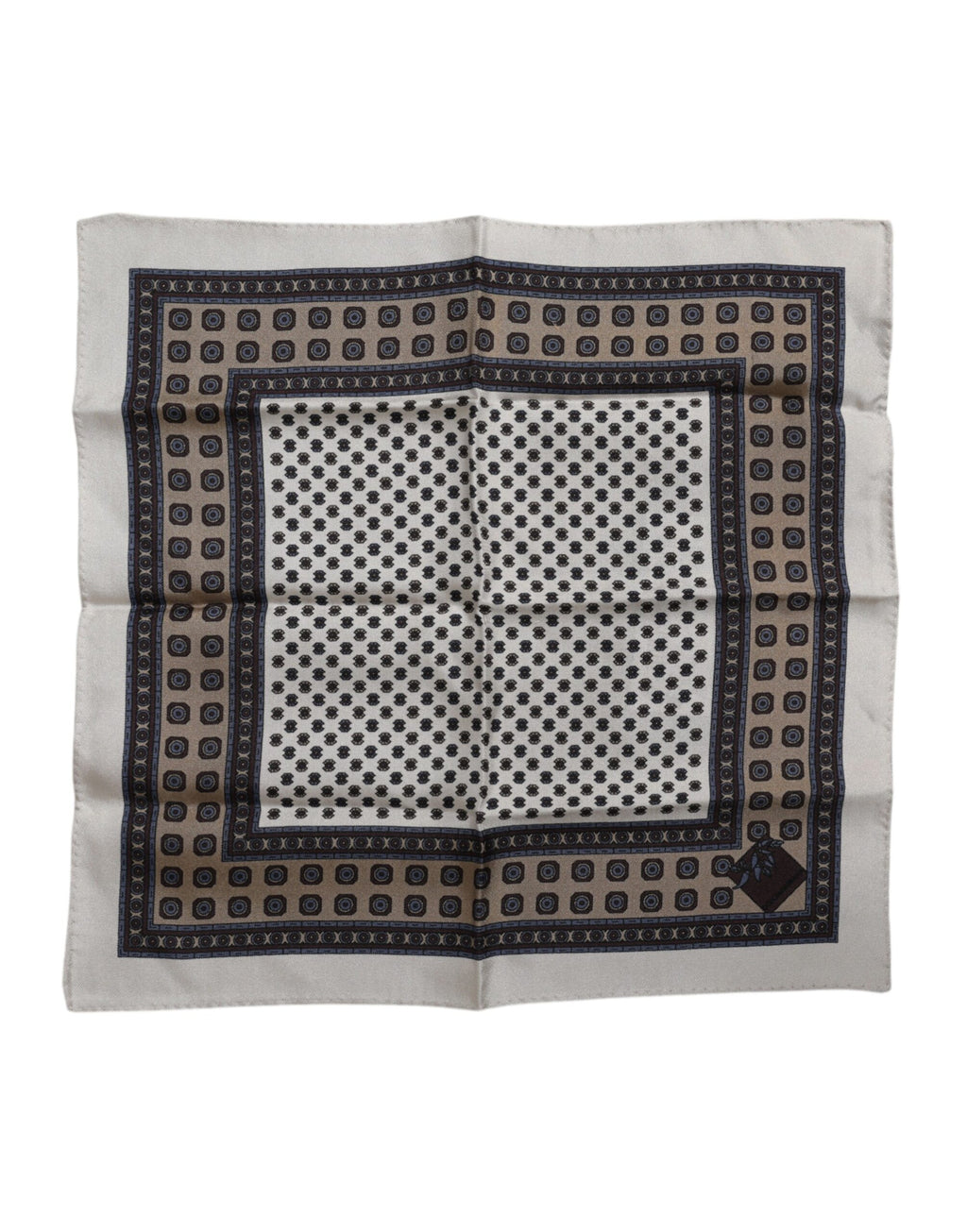 Dolce & Gabbana Multicolor Gemusterter Quadratischer Herren Foulard Schal