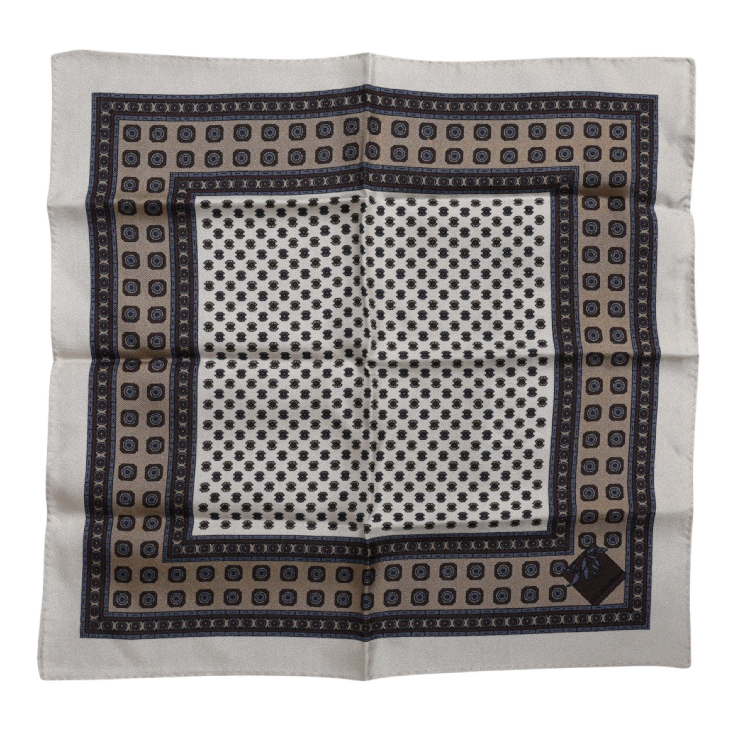Dolce & Gabbana Multicolor Gemusterter Quadratischer Herren Foulard Schal