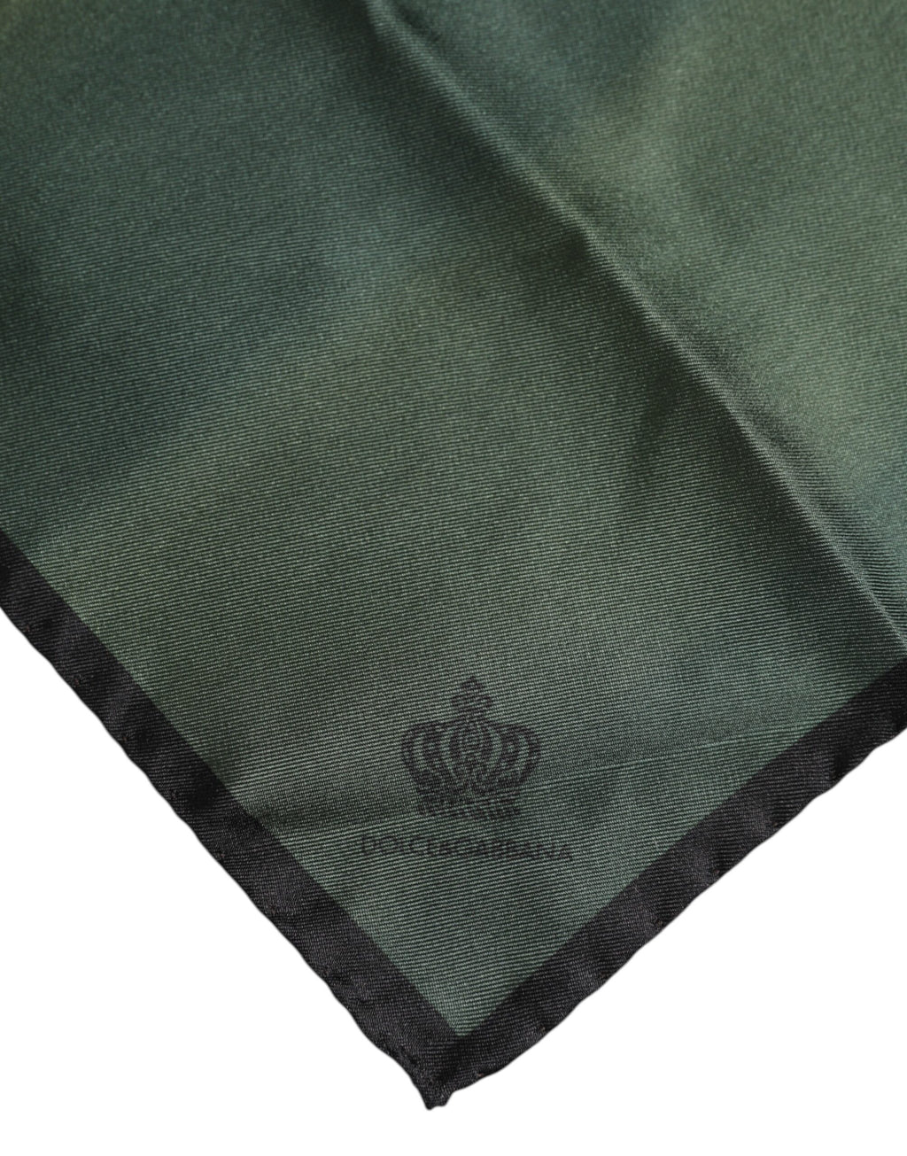 Dolce & Gabbana Grüner DG Crown Silk Square Herren Foulardschal