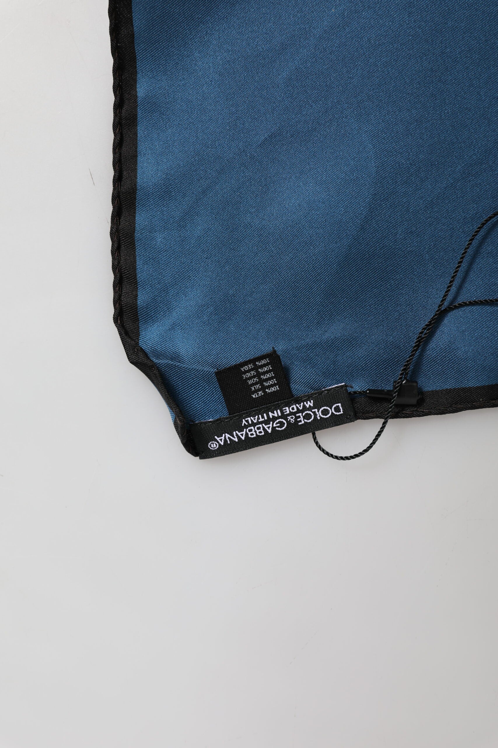 Dolce & Gabbana Blauer DG Crown Silk Square Herren Foulardschal