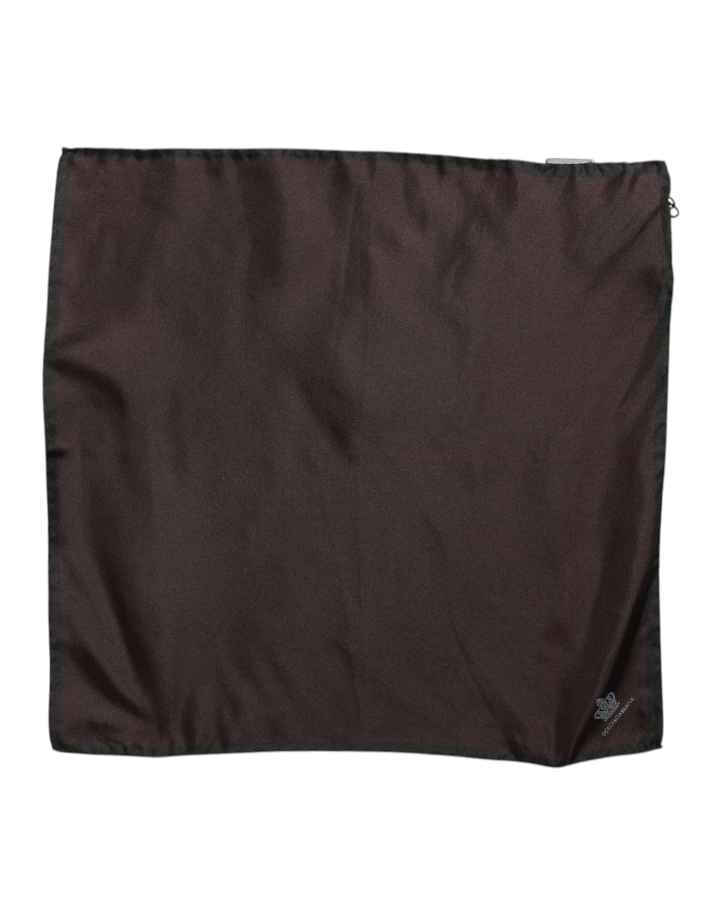 Dolce & Gabbana Brauner DG Crown Silk Square Herren Foulardschal