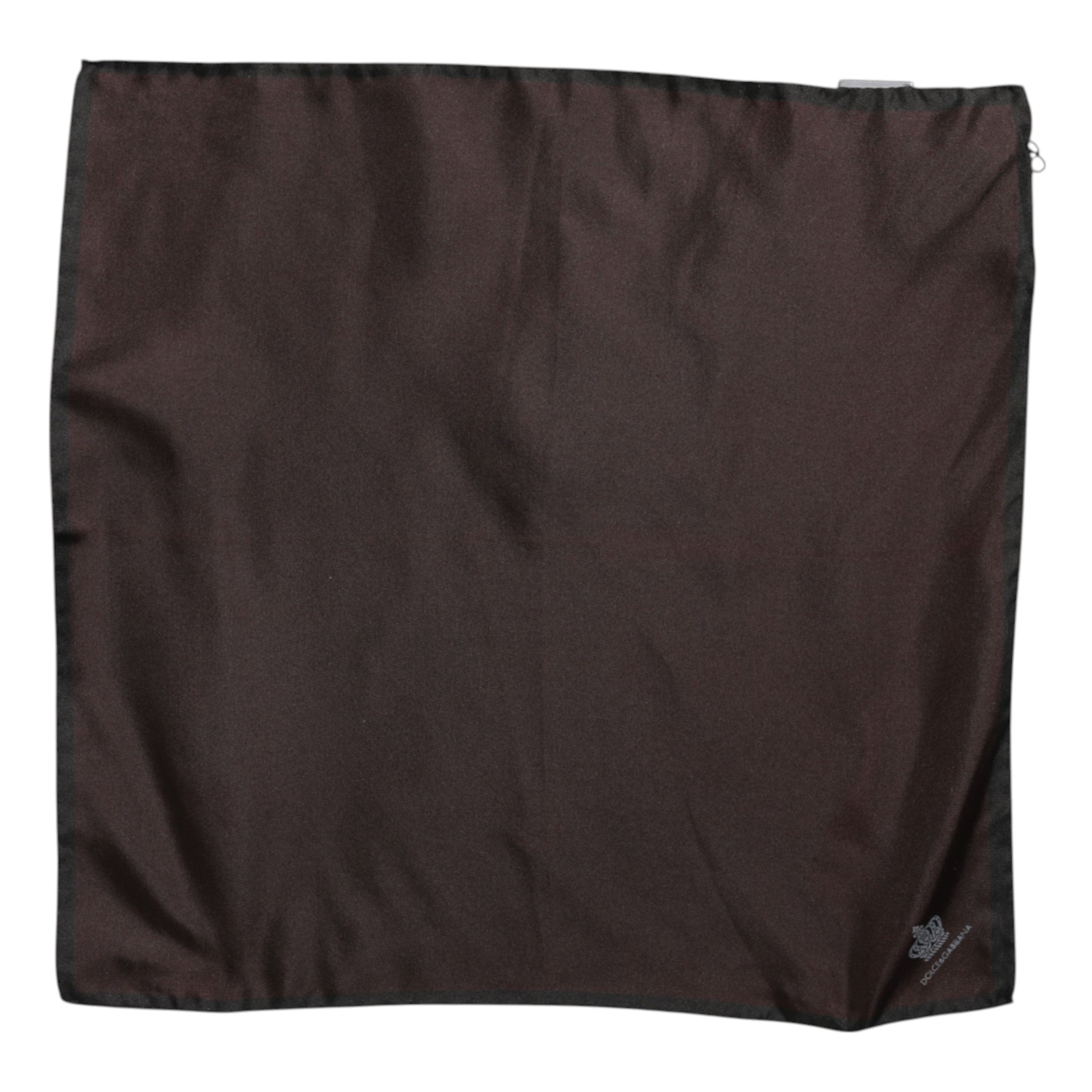 Dolce & Gabbana Brauner DG Crown Silk Square Herren Foulardschal