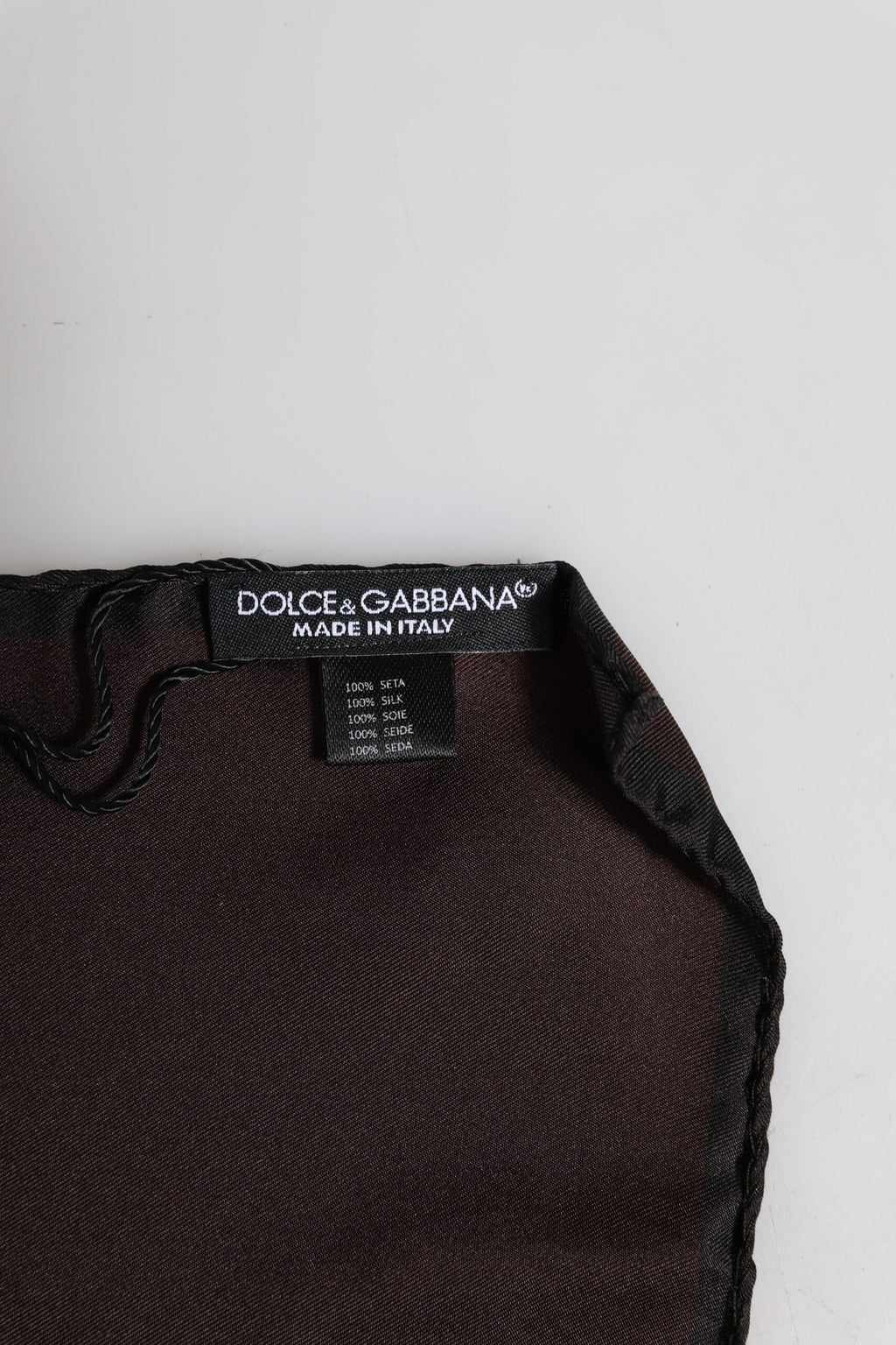 Dolce & Gabbana Brauner DG Crown Seiden-Foulard für Herren