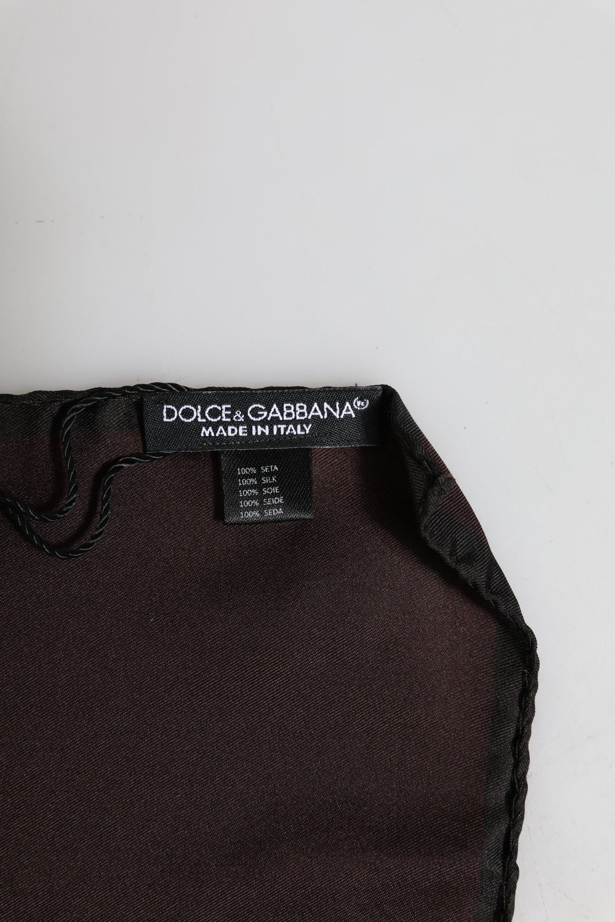 Dolce & Gabbana Brauner DG Crown Seiden-Foulard für Herren