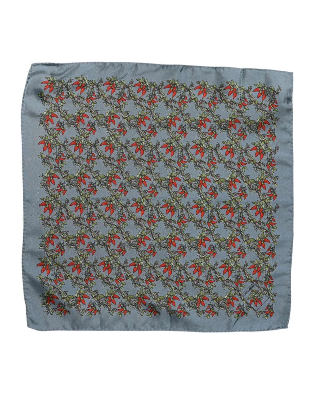 Dolce & Gabbana Graue Chilis Seiden-Foulard für Herren