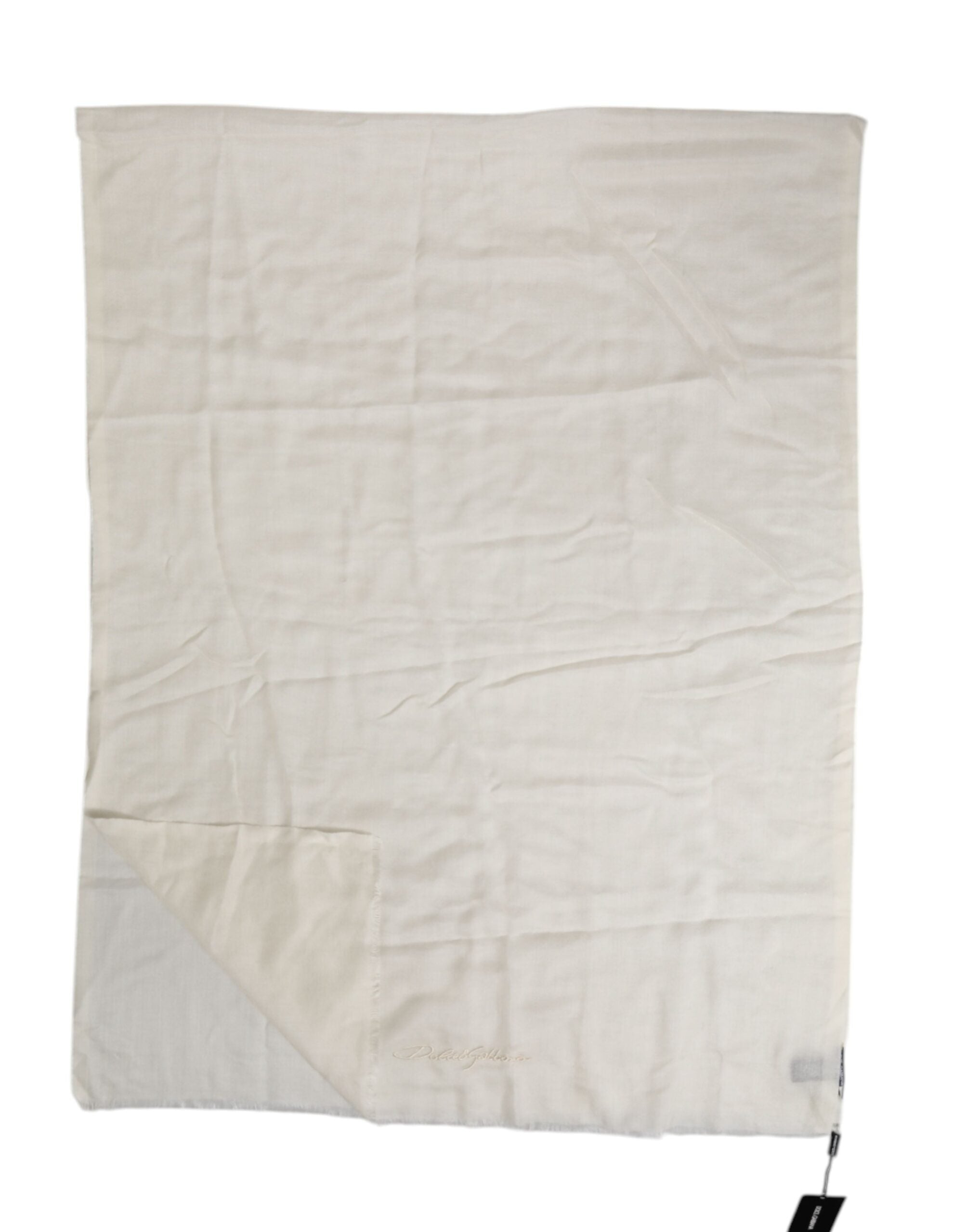 Dolce & Gabbana Weißer Kaschmir-Halswärmer Wickel-Schal-Schal