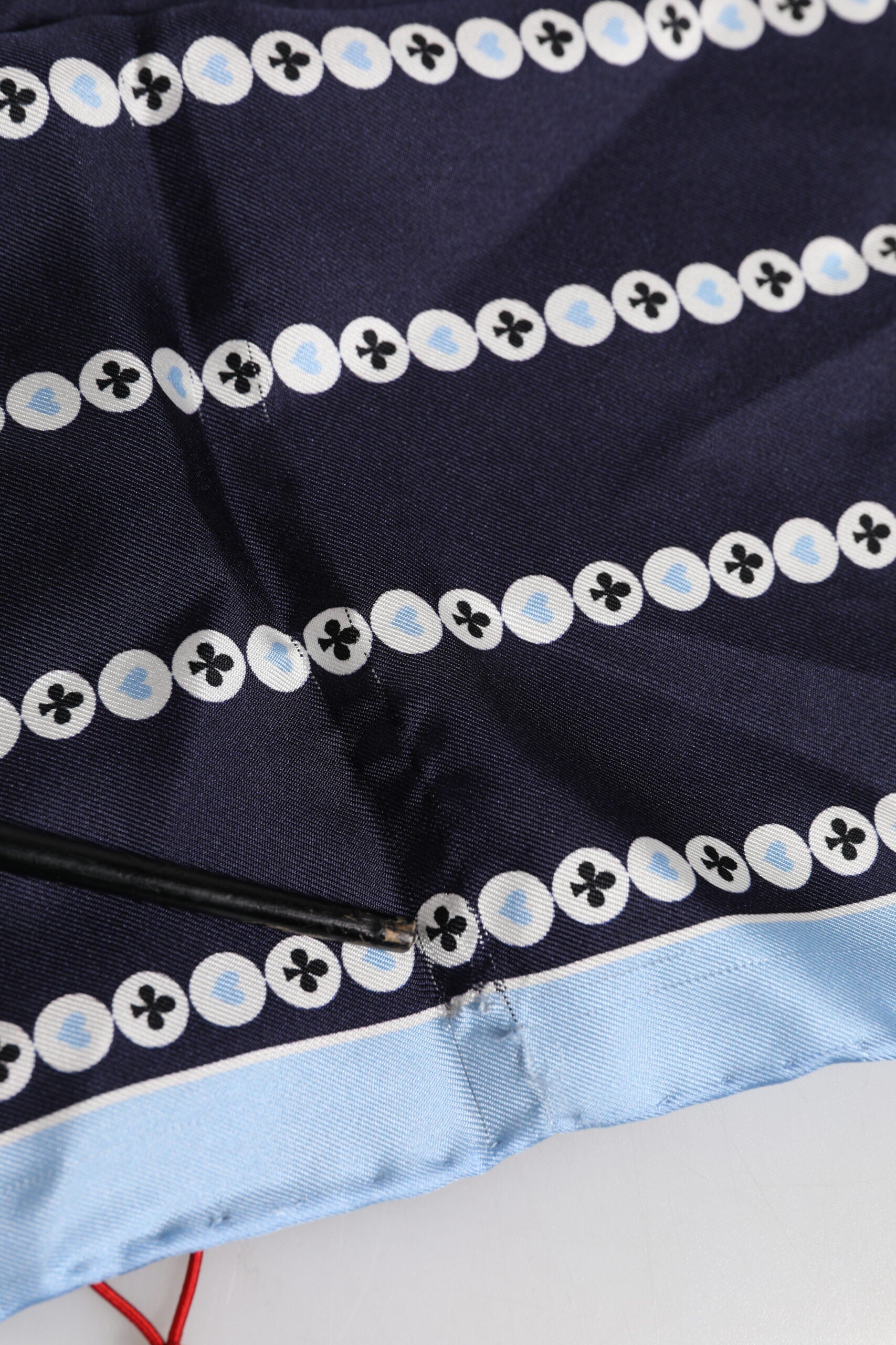 Dolce & Gabbana Blau bedruckte Seide Quadrat Männer Foulard Schal