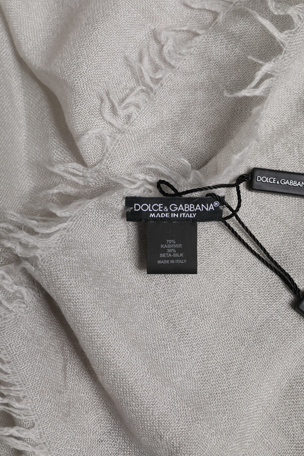 Dolce & Gabbana Grauer DG Crown Halswärmer Wickelschal Halstuch