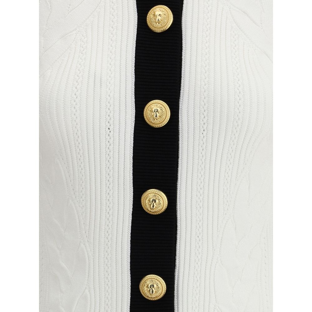 Balmain Cardiga mit Kontrastbesatz
