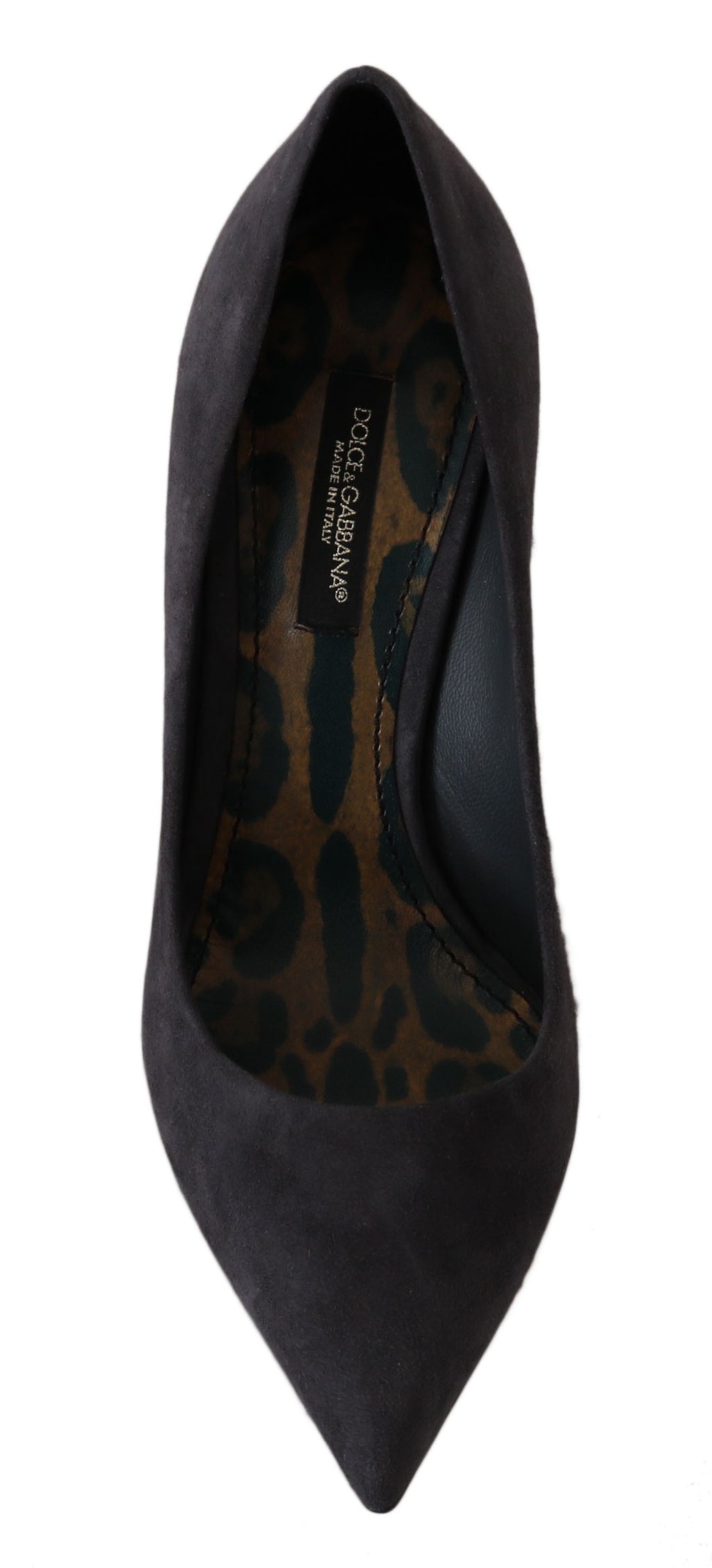 Dolce & Gabbana Graue Wildleder Leder Stiletto Schuhe Heels