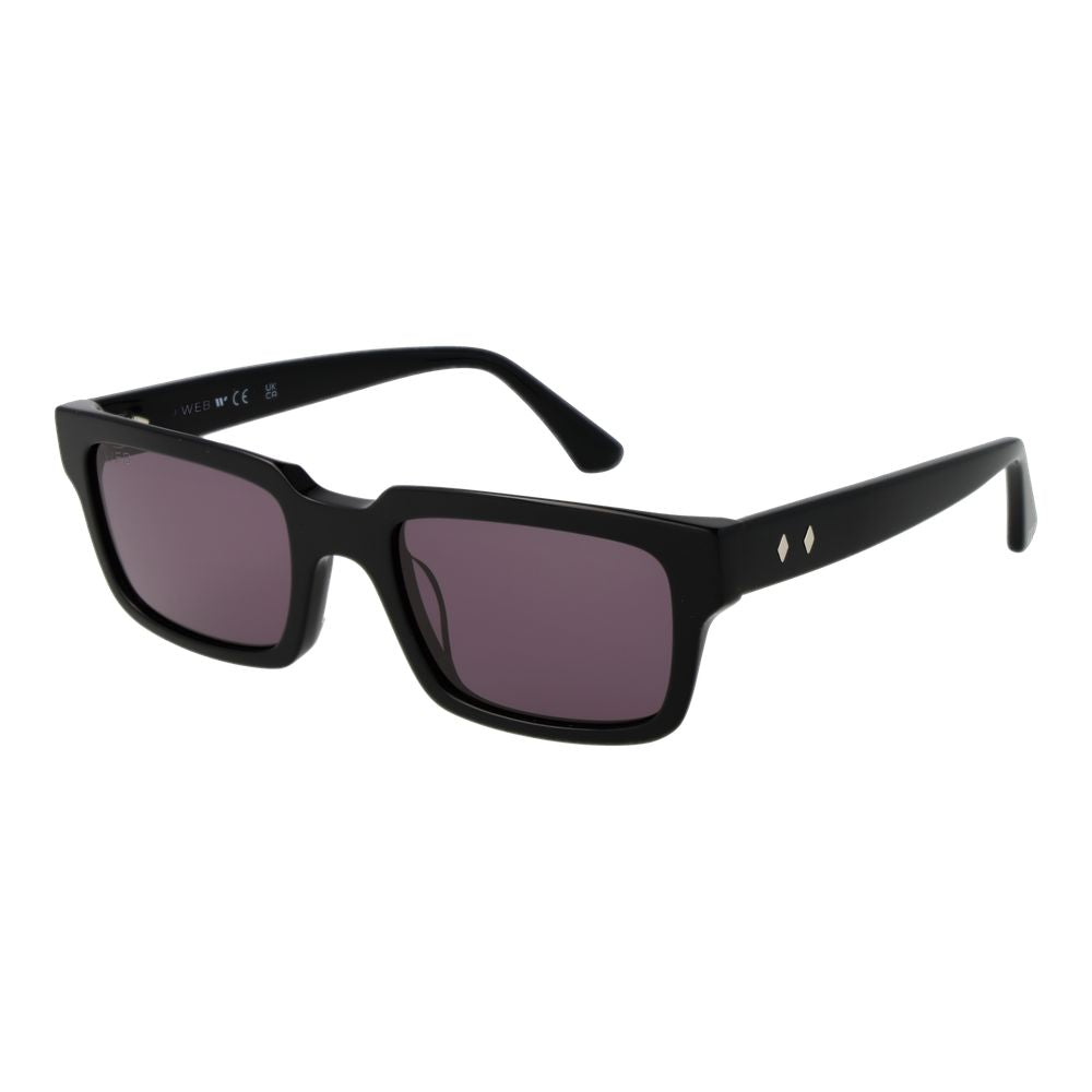 Web Schwarze Acetat-Sonnenbrille