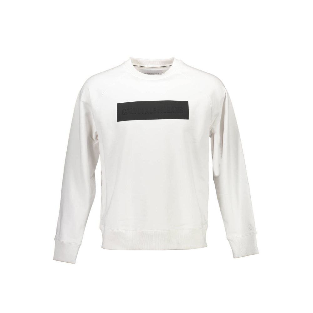Calvin Klein Weißes Unisex-Sweatshirt aus Baumwolle