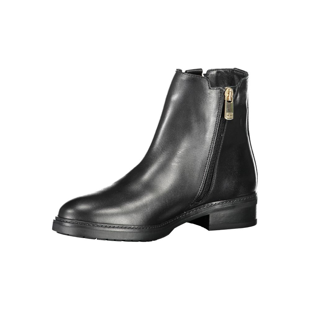 Tommy Hilfiger Schwarzes Leder Damen Stiefel