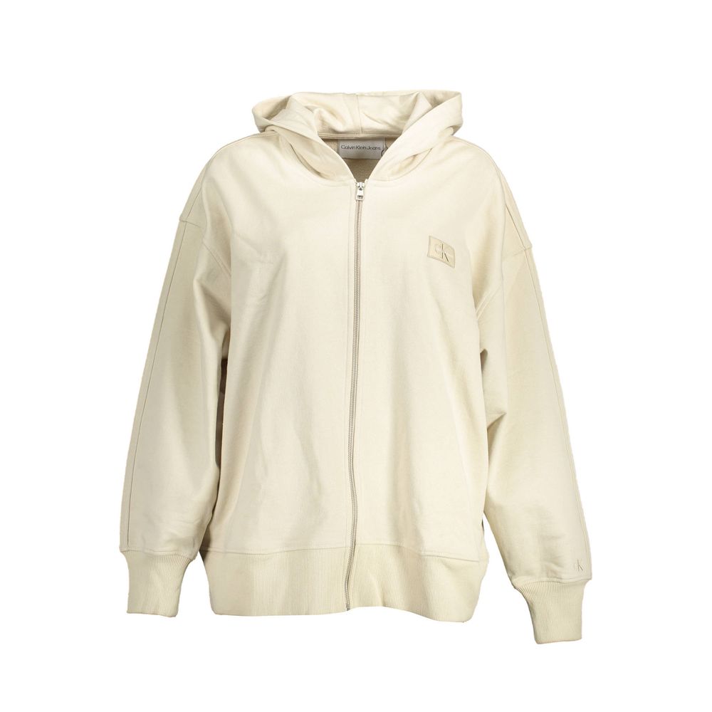 Calvin Klein Beigefarbenes Baumwoll-Sweatshirt