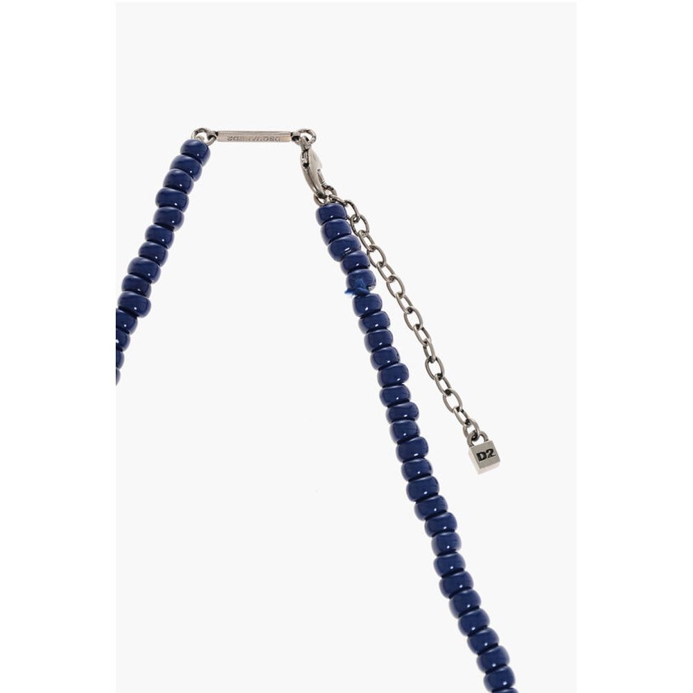 Dsquared² Metall-Halskette mit Harzperlen