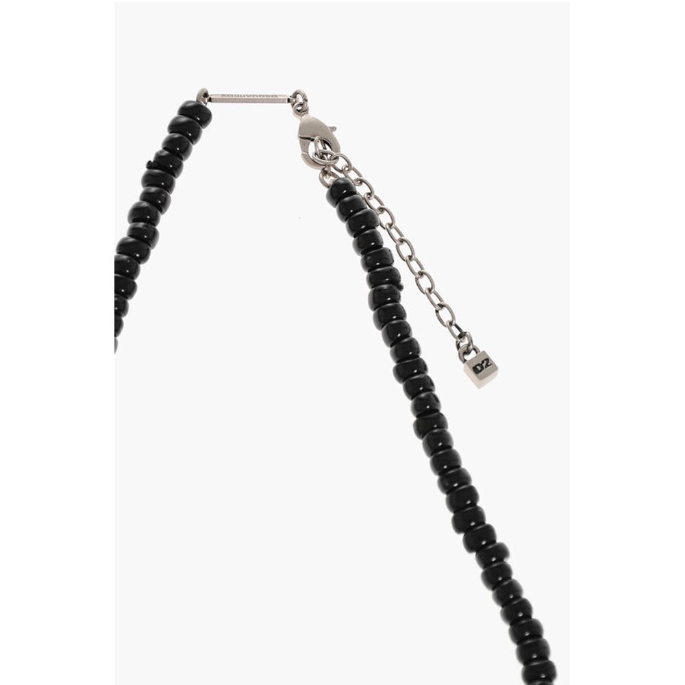 Dsquared² Metall-Halskette mit Harzperlen