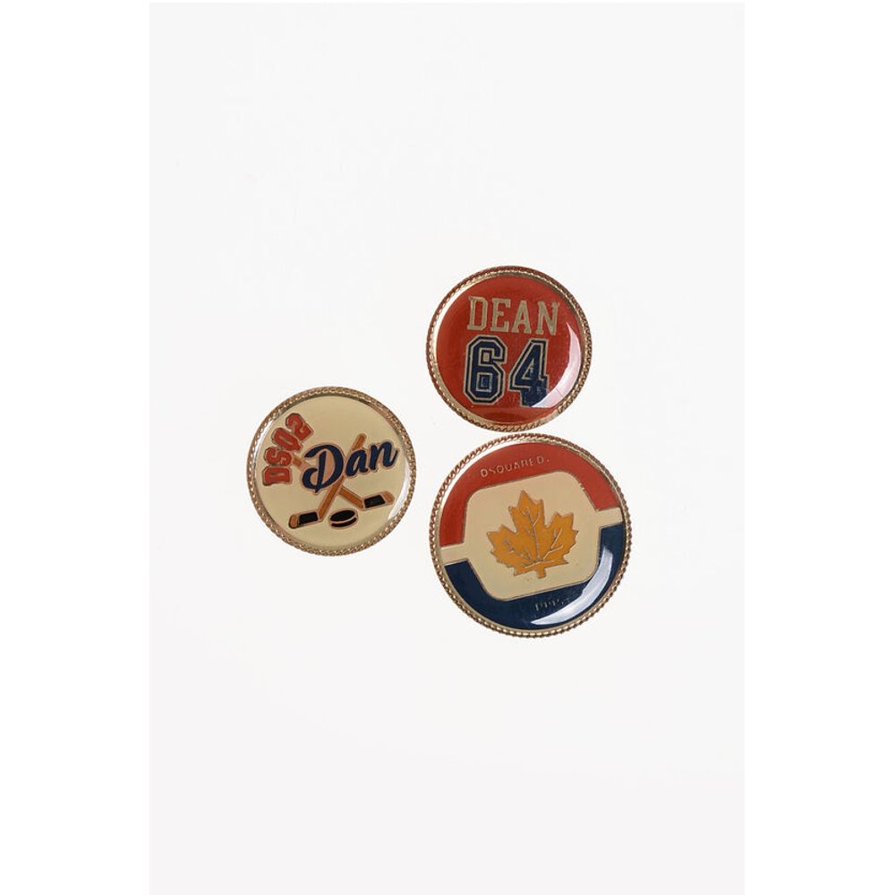 Dsquared² Satz von 3 Metallnadeln mit Logo