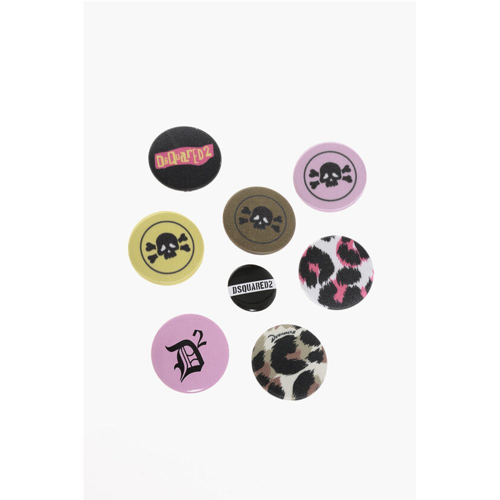 Dsquared² Satz von 8 mehrfarbig gemusterten Pins