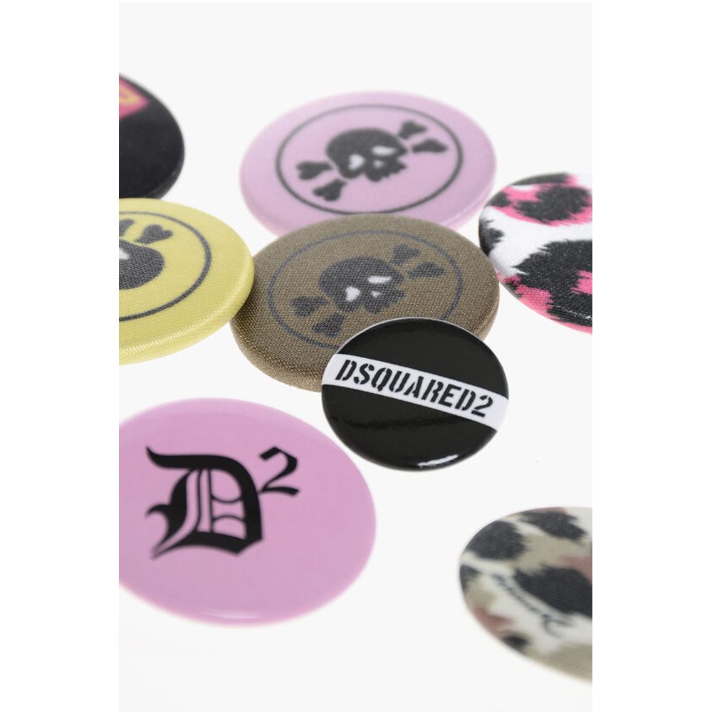 Dsquared² Satz von 8 mehrfarbig gemusterten Pins