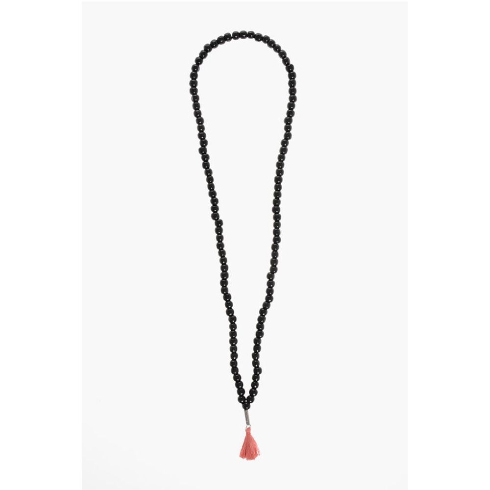 Dsquared² Solide Farbe Perlen Quaste Halskette