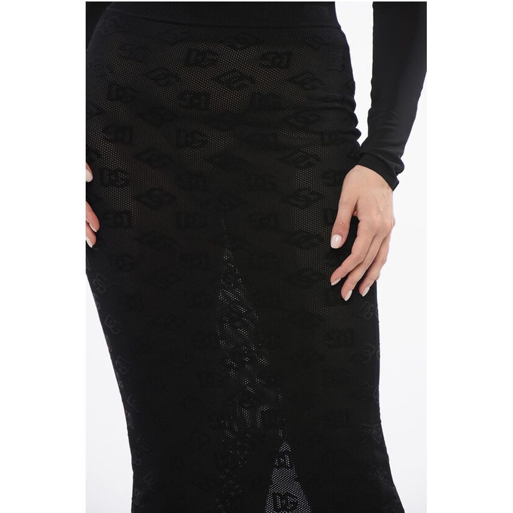 Dolce & Gabbana Dehnbarer Bleistiftrock mit Monogramm