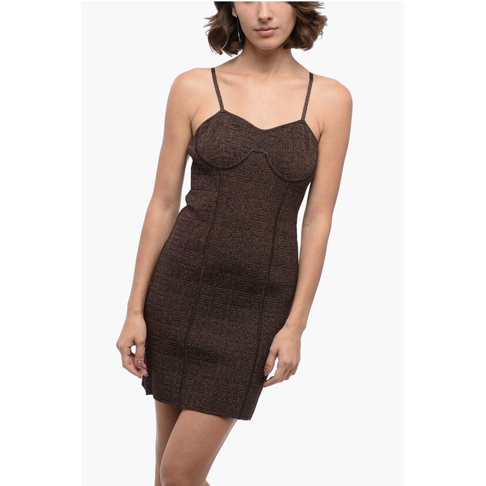 Givenchy Gestricktes Monogramm-Minikleid mit Lurex-Detail