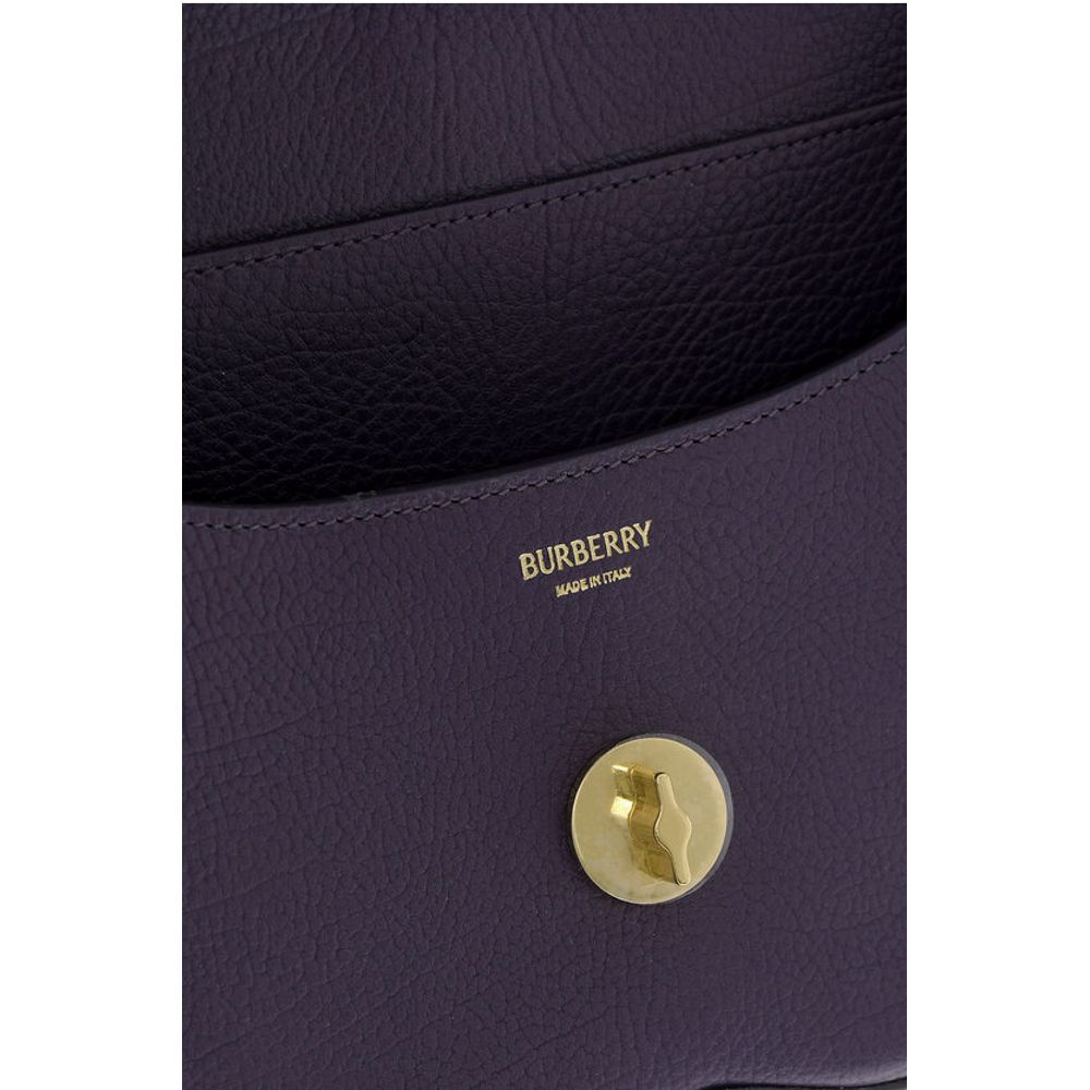 Burberry CHESS Satchel-Tasche aus Leder mit Ponyfell-Detail