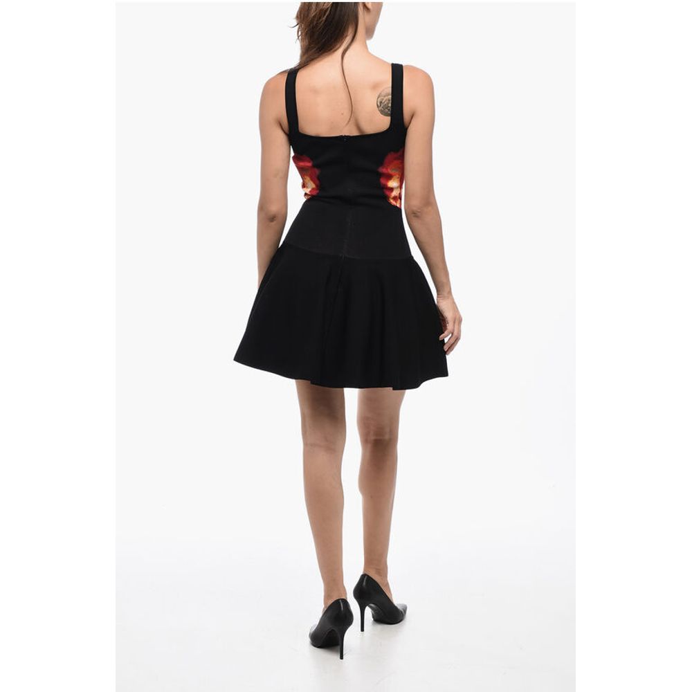 Alexander McQueen Ärmelloses Skaterkleid mit Jacquard-Motiv