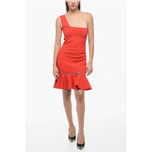 Alexander McQueen One-Shoulder-Kleid mit Rüschen und Reißverschluss